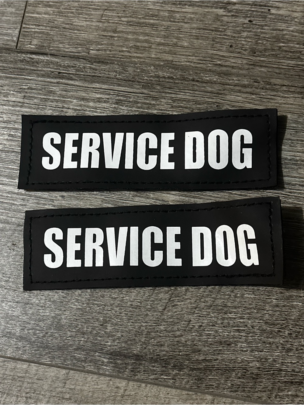 SERVICE DOG Patch - Black with White Text